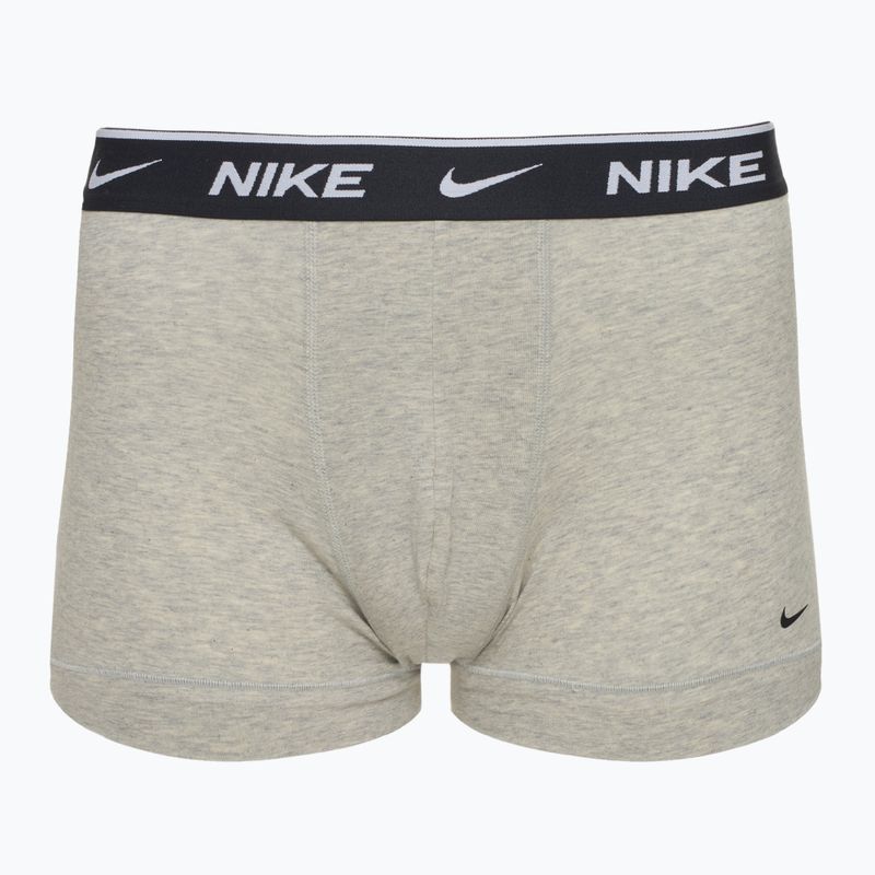 Pánské boxerky  Nike Everyday Cotton Stretch Trunk 3 páry white/grey heather/black 3