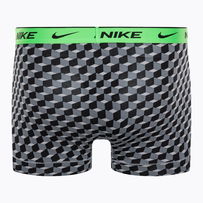 Pánské boxerky Nike Everyday Cotton Stretch Trunk 3Pk BAU geo block print/cool grey/black 3