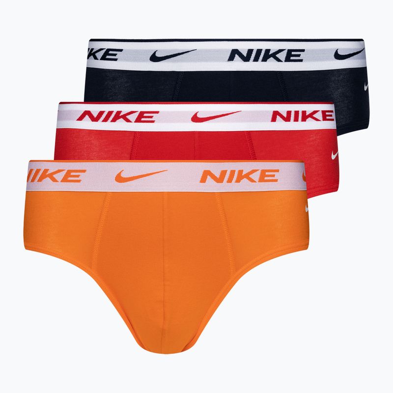 Pánské bavlněné elastické slipy Nike Everyday 3 páry modrá/červená/oranžová