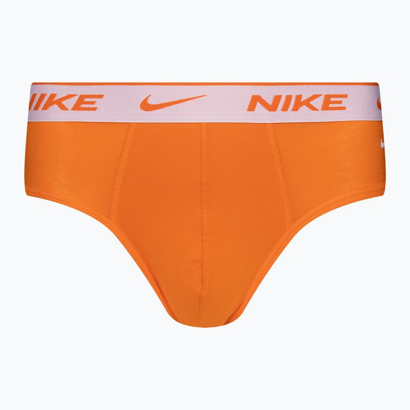 Pánské bavlněné elastické slipy Nike Everyday 3 páry modrá/červená/oranžová 2