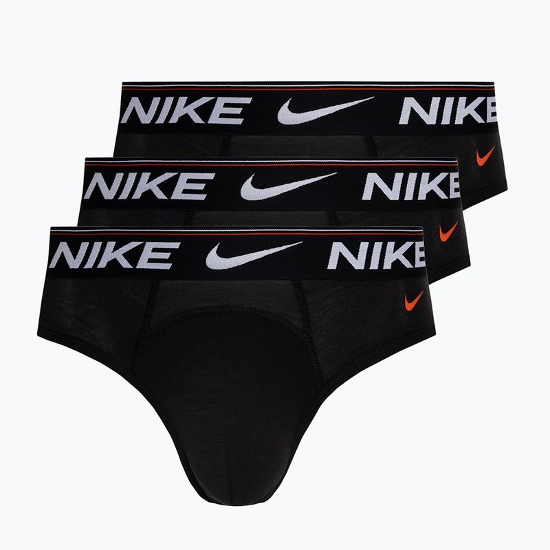 Pánské boxerky Nike Dri-Fit Hip Logo Brief 3 páry black/black/black