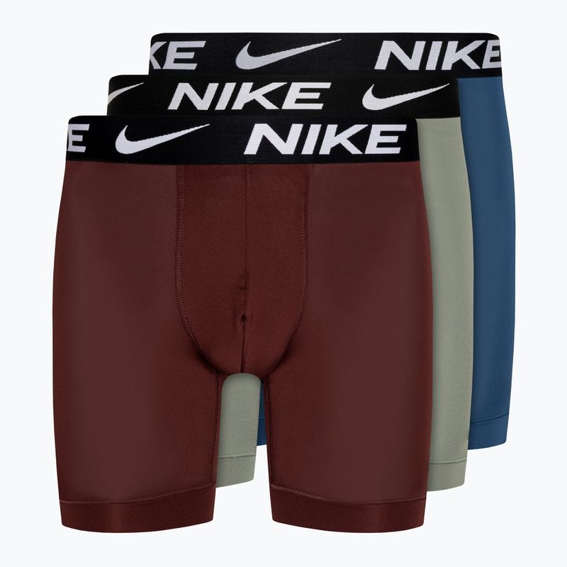 Pánské boxerky Nike Dri-Fit Essential Micro Boxer Brief 3 páry grey / blue / dark red