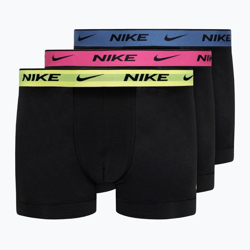 Pánské boxerky Nike Everyday Cotton Stretch Trunk 3 páry black/blue/fuchsia/orange