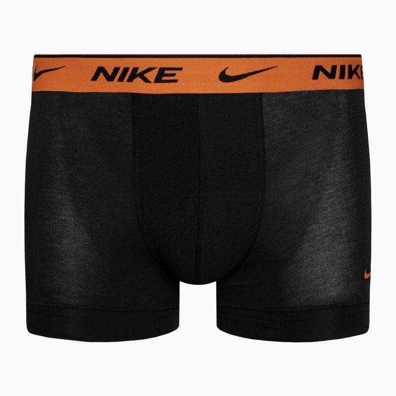 Pánské boxerky Nike Everyday Cotton Stretch Trunk 3 páry šedá/oranžová/žlutá 3