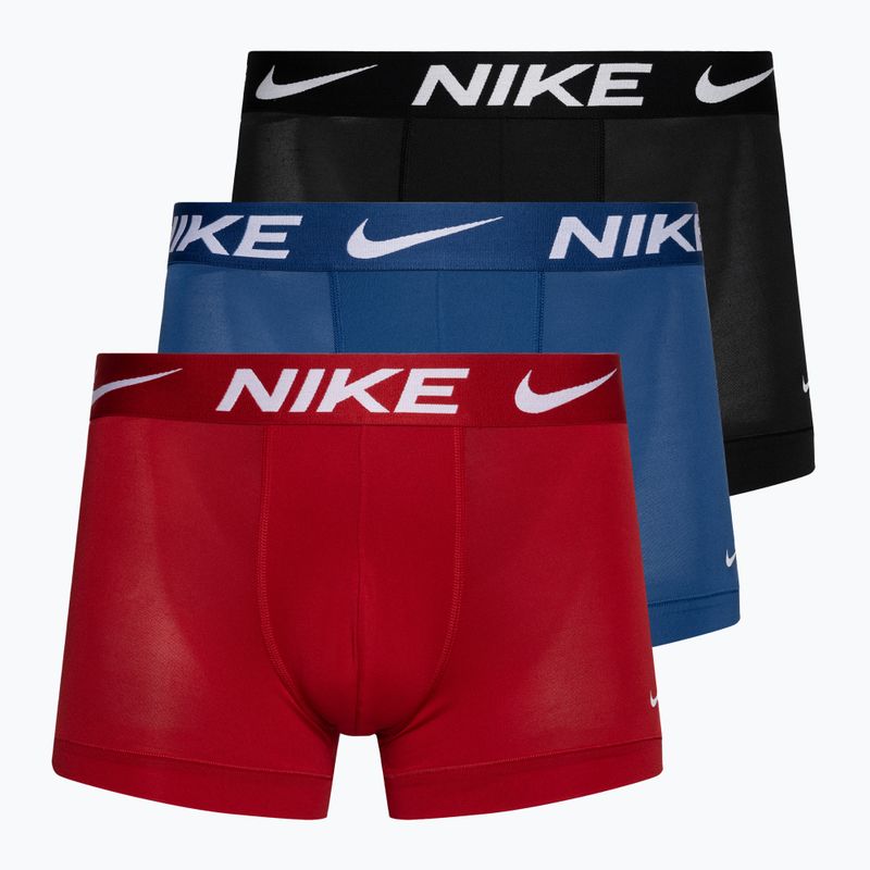 Pánské boxerky Nike Dri-Fit Essential Micro Trunk 3 páry černá/červená/modrá