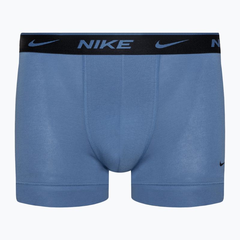 Pánské boxerky Nike Everyday Cotton Stretch Trunk 3 páry černá/modrá/šedá 3