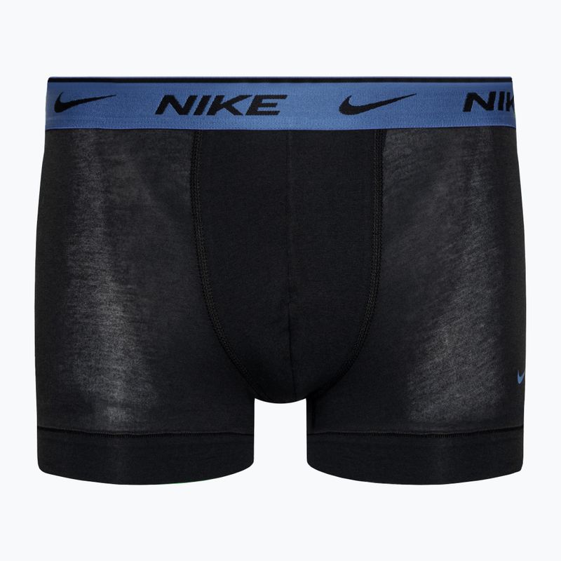 Pánské boxerky Nike Everyday Cotton Stretch Trunk 3 páry černá/modrá/šedá 4