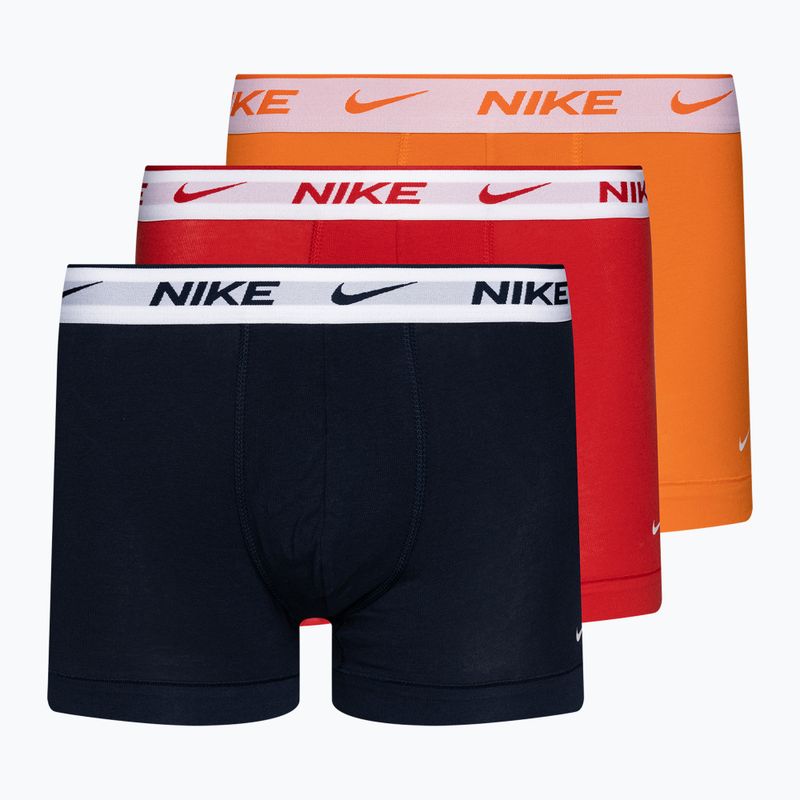 Pánské boxerky Nike Everyday Cotton Stretch Trunk 3 páry modré/oranžové/červené