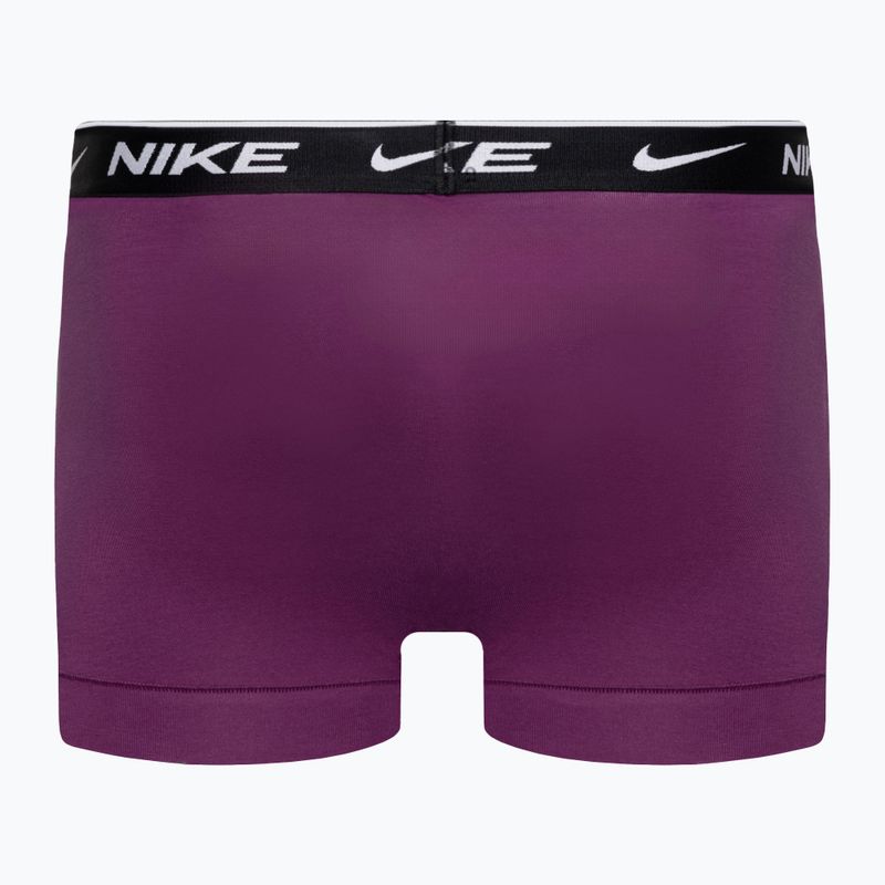 Pánské boxerky Nike Everyday Cotton Stretch Trunk 3 páry zelená/fialová/modrá 5