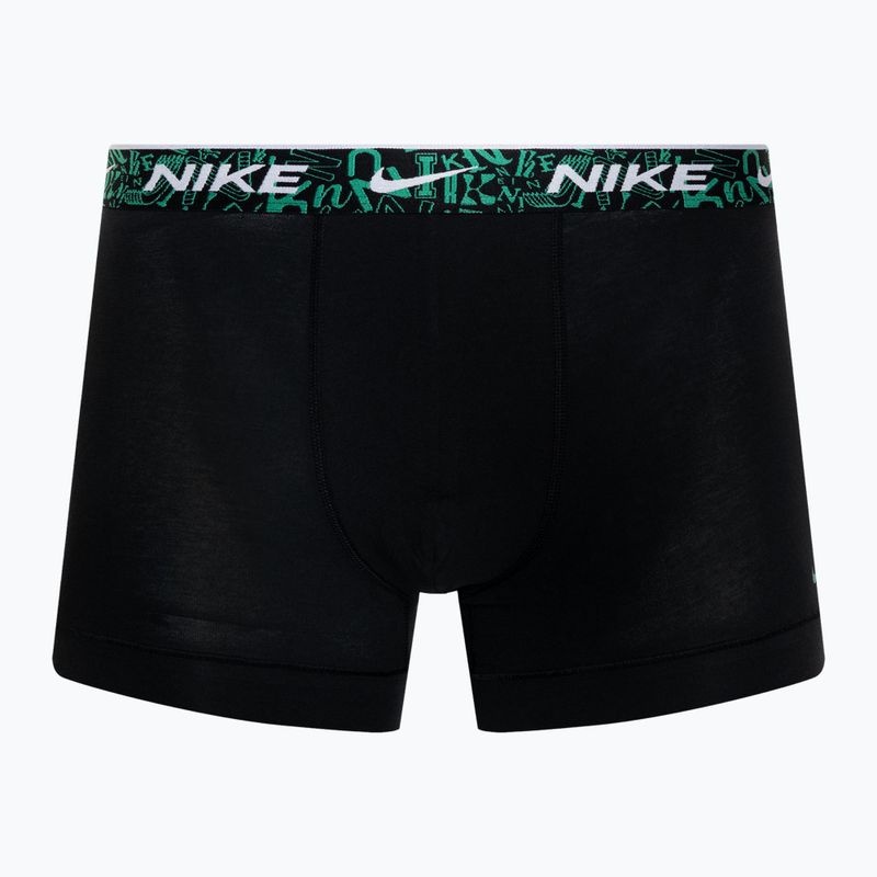 Pánské boxerky Nike Everyday Cotton Stretch Trunk 3 páry black/red/aquarius blue/green 3