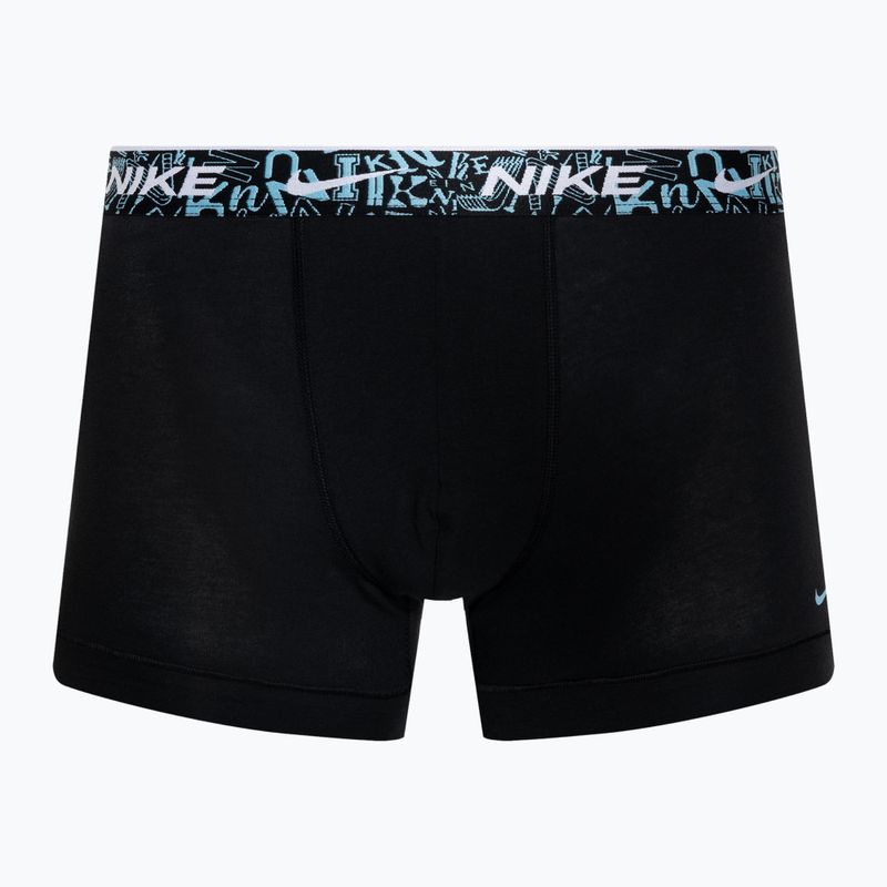 Pánské boxerky Nike Everyday Cotton Stretch Trunk 3 páry black/red/aquarius blue/green 4