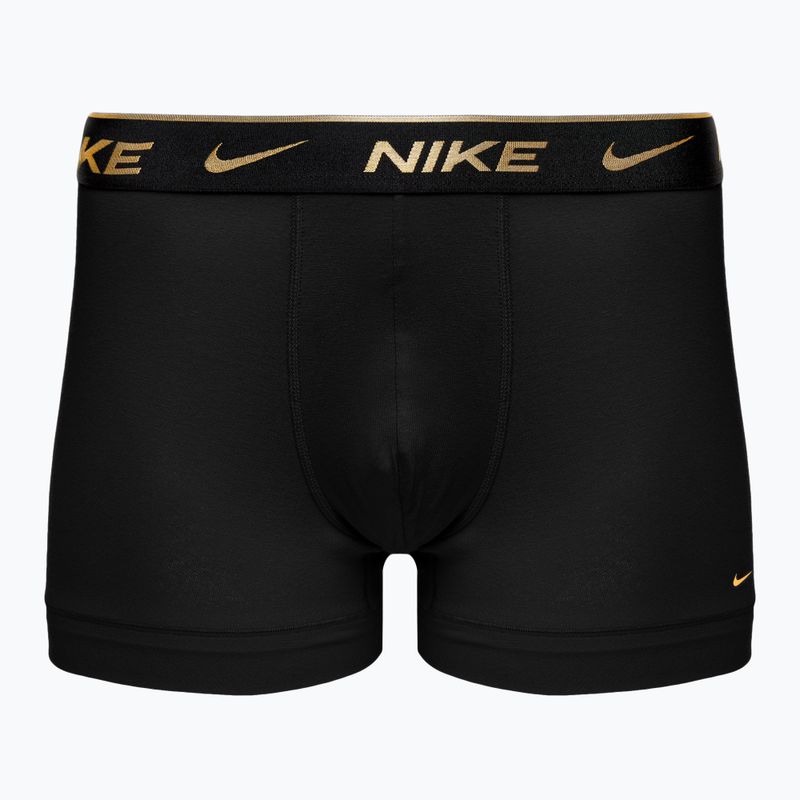 Pánské boxerky  Nike Everyday Cotton Stretch Trunk 3 páry black silver/red gold/black gold 2