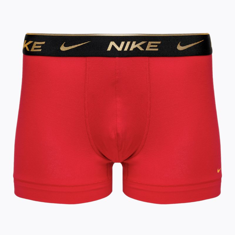 Pánské boxerky  Nike Everyday Cotton Stretch Trunk 3 páry black silver/red gold/black gold 3