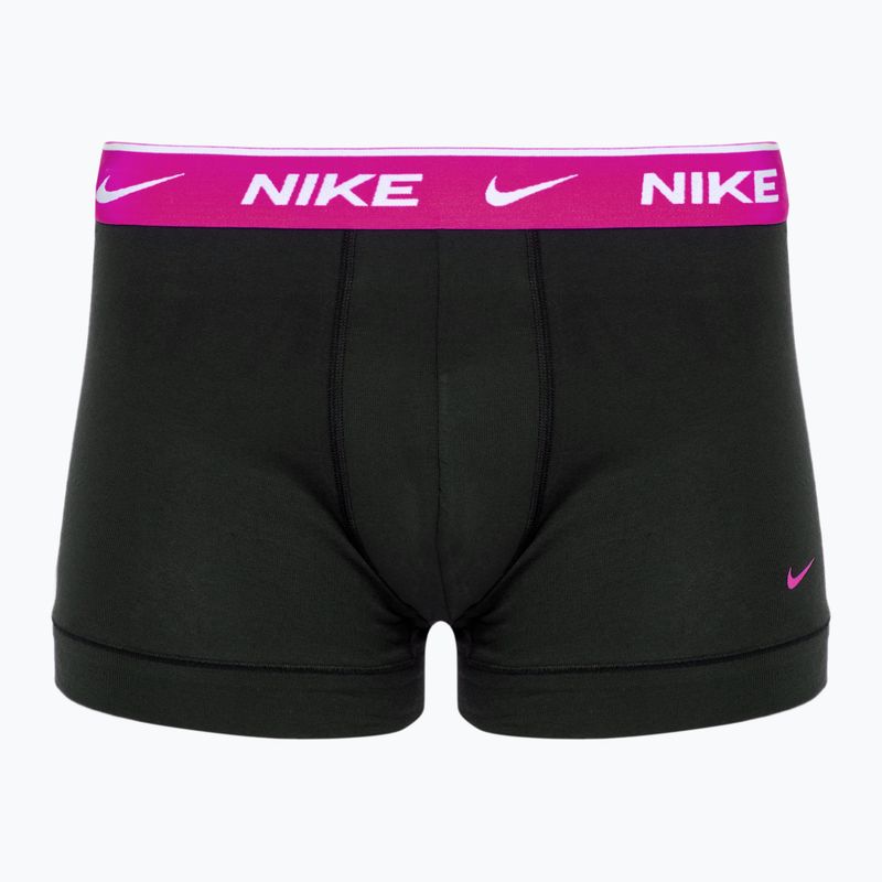 Pánské boxerky  Nike Everyday Cotton Stretch Trunk 3 páry black/gold/hyper crimson 3