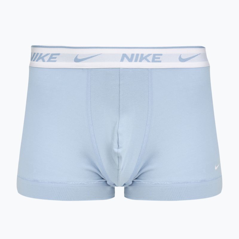 Pánské boxerky Nike Everyday Cotton Stretch Trunk 3 páry light armry blue/blue force/white waistband 5