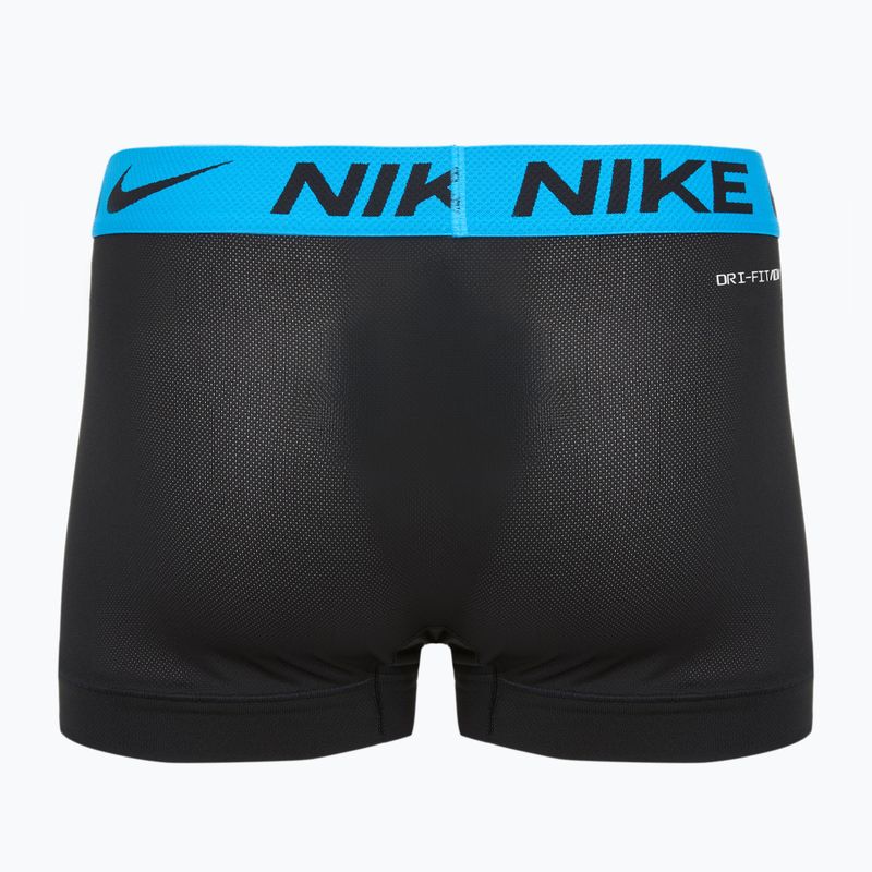 Pánské boxerky Nike Dri-FIT Cotton Trunk 3 páry černé mint foam/blue hero/bright ceramic wb 2