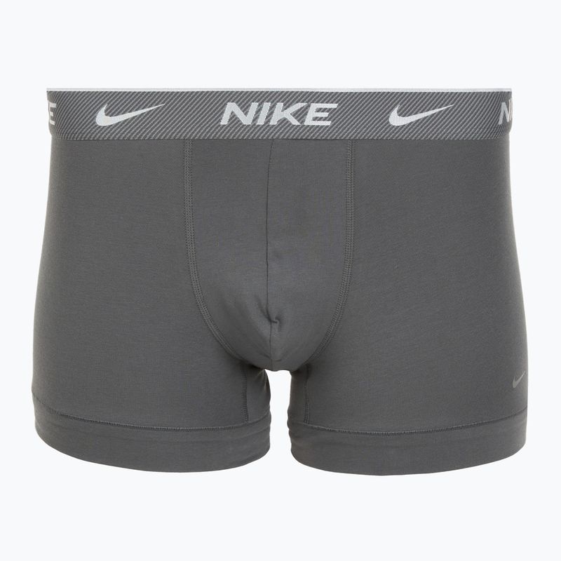 Pánské boxerky Nike Everyday Cotton Stretch Trunk 3 páry black/iron gry/cool grey high shine textured wb 3