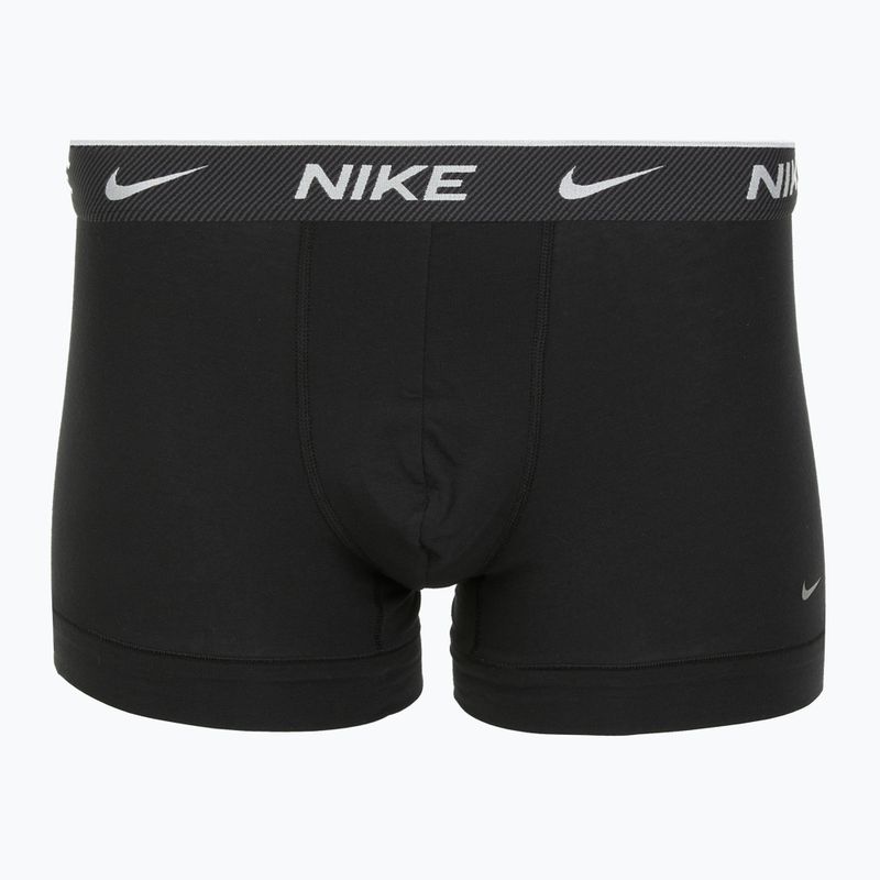 Pánské boxerky Nike Everyday Cotton Stretch Trunk 3 páry black/iron gry/cool grey high shine textured wb 4