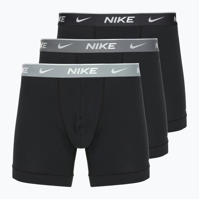 Pánské boxerky Nike Everyday Cotton Stretch 3 páry bi/iron grey/clear grey high shine textured wb