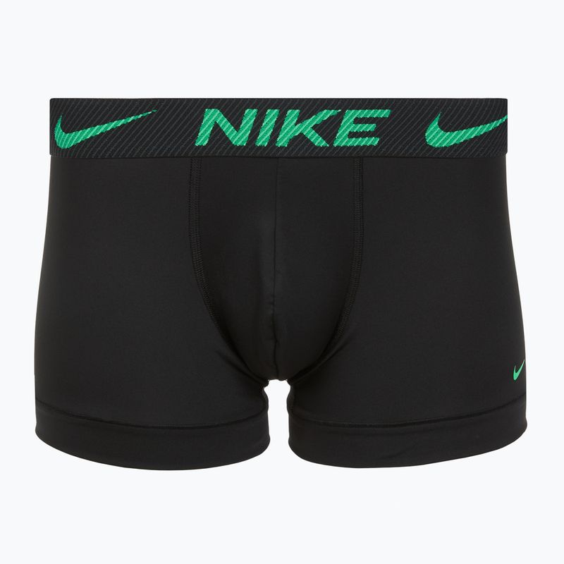 Pánské boxerky Nike Dri-Fit Essential Micro Trunk 3 páry black green shock/wild violet/black text wb 4