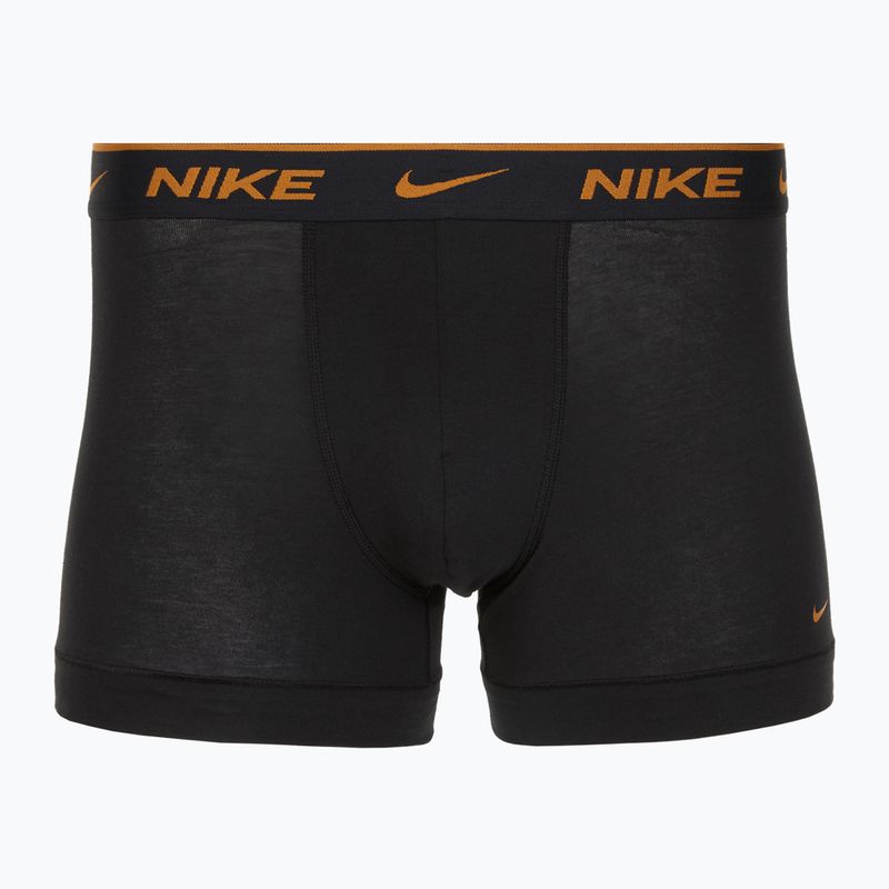Pánské boxerky Nike Everyday Cotton Stretch Trunk 3 páry black lig crim/des och/deep night logo v pase 2