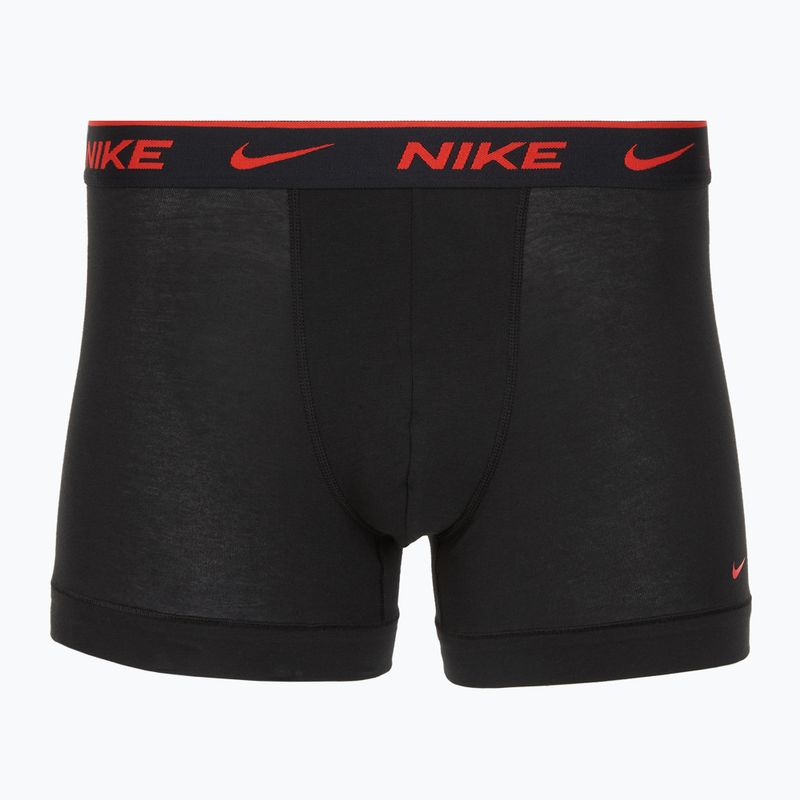 Pánské boxerky Nike Everyday Cotton Stretch Trunk 3 páry black lig crim/des och/deep night logo v pase 3