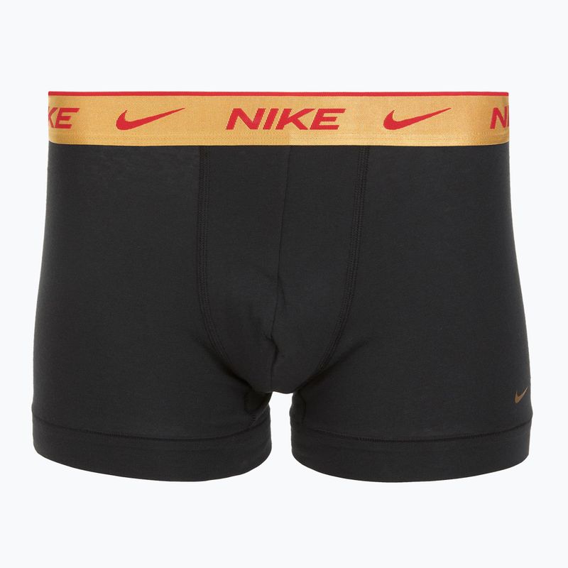 Pánské boxerky Nike Everyday Cotton Stretch Trunk 3 páry blk/university red/wheat gold/black high shine wb 2
