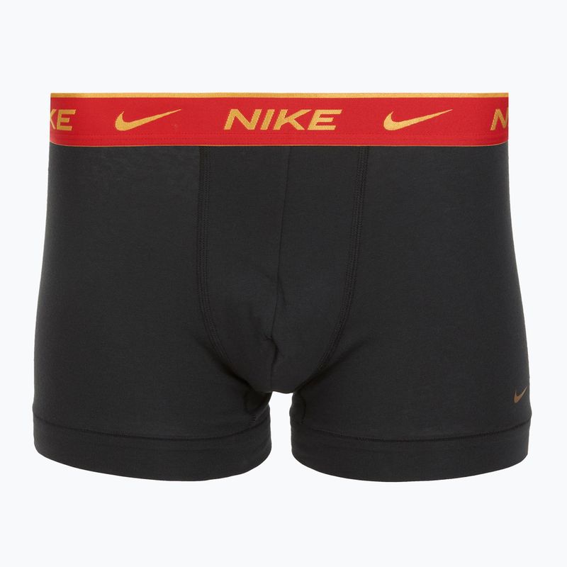 Pánské boxerky Nike Everyday Cotton Stretch Trunk 3 páry blk/university red/wheat gold/black high shine wb 3