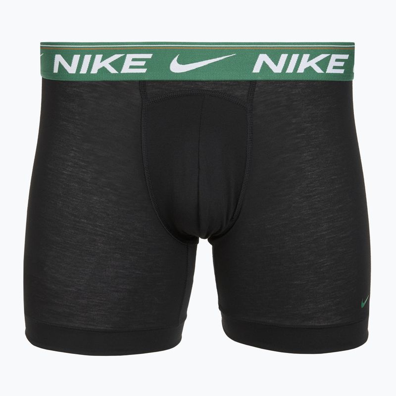 Pánské boxerky Nike Dri-FIT Ultra Comfort 3 páry black evrgreen aura/deep night/black waistband 2