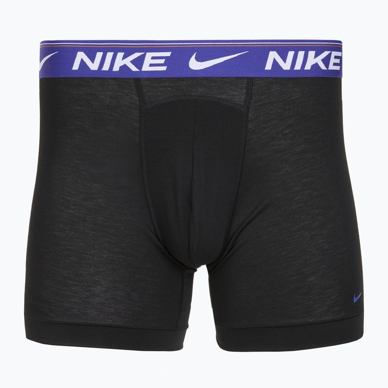 Pánské boxerky Nike Dri-FIT Ultra Comfort 3 páry black evrgreen aura/deep night/black waistband 3