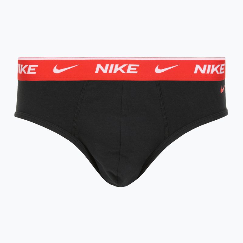 Pánské slipy Nike Everyday Cotton Stretch Brief 3 pary black light crimson/desert ochre/black wb 2