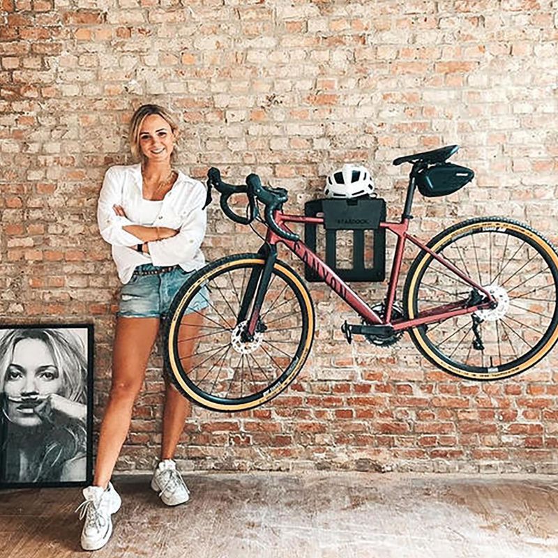 Držák na kolo na stěnu - věšák  STASDOCK Bike Hanger happy black 5