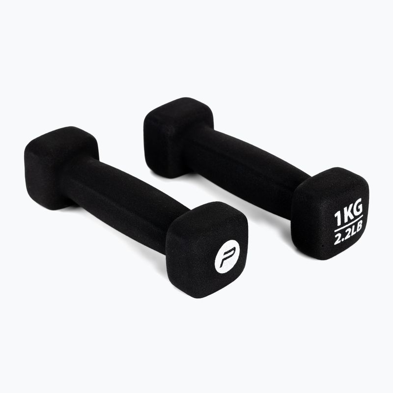 Neoprenové činky 1 kg Pure2Improve černé P2I201390 2