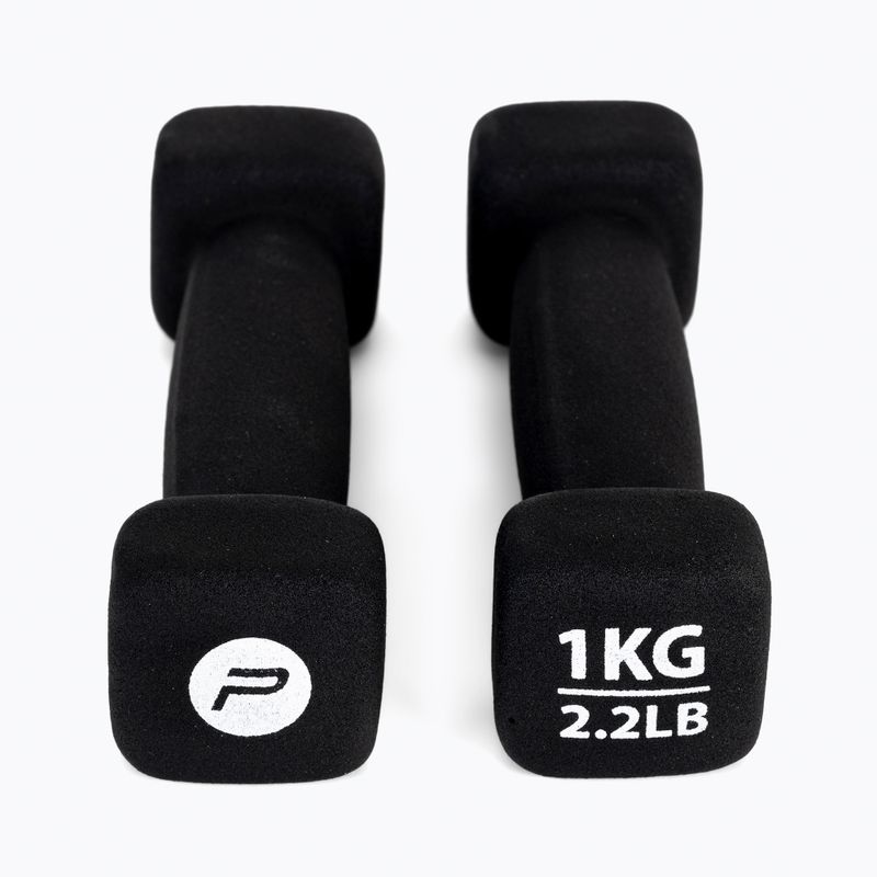 Neoprenové činky 1 kg Pure2Improve černé P2I201390 3