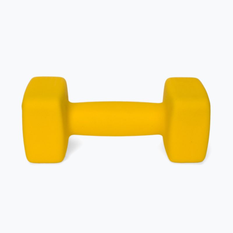 Neoprenová činka 5 kg Pure2Improve žlutá P2I201430 4