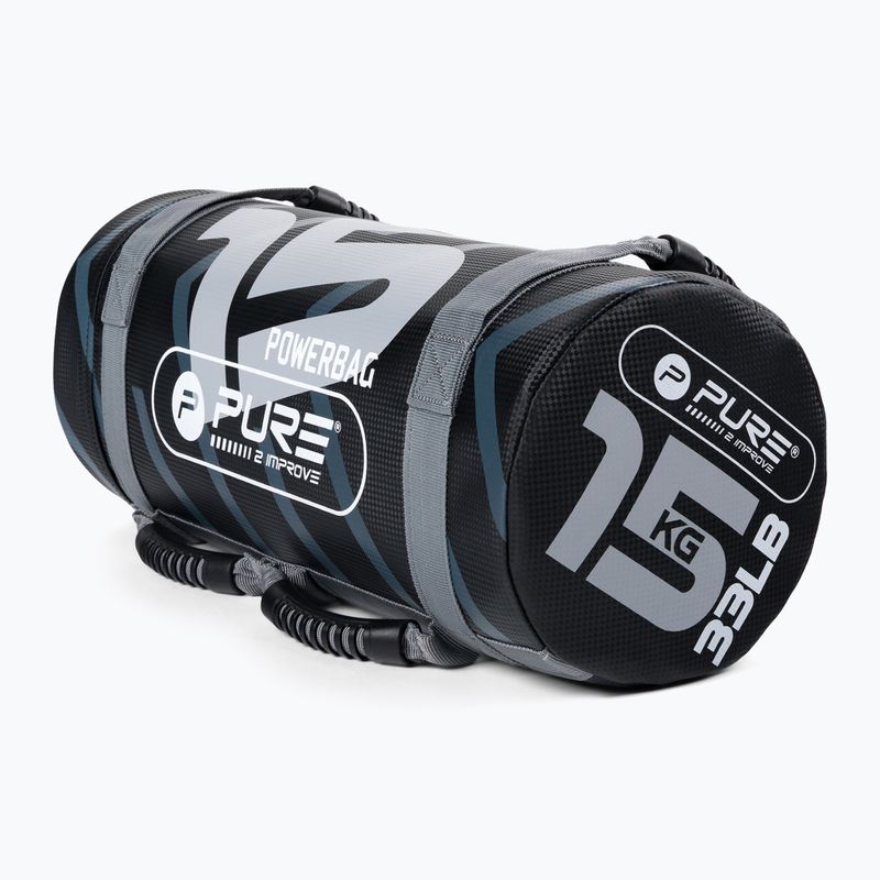 Tréninkový vak 15 kg Pure2Improve Power Bag šedo-černý P2I201730