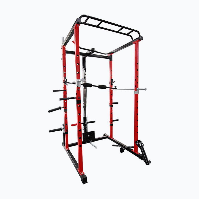 Multifunkční domácí posilovna Pure2Improve Powerrack červená/černá P2I820000 2