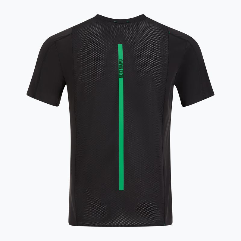 Pánské tričko Calvin Klein LVGMS5K188 Baselayer black/blosson green logo 2