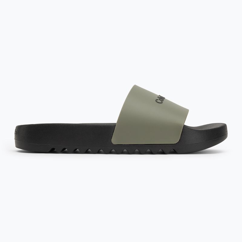 Pánské nazouváky Calvin Klein HM0HM01063 Chuncky Pool Slide Rub Smokey Olive/Black 2
