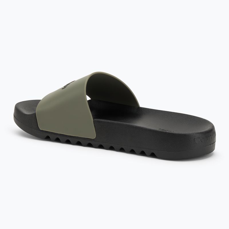 Pánské nazouváky Calvin Klein HM0HM01063 Chuncky Pool Slide Rub Smokey Olive/Black 3