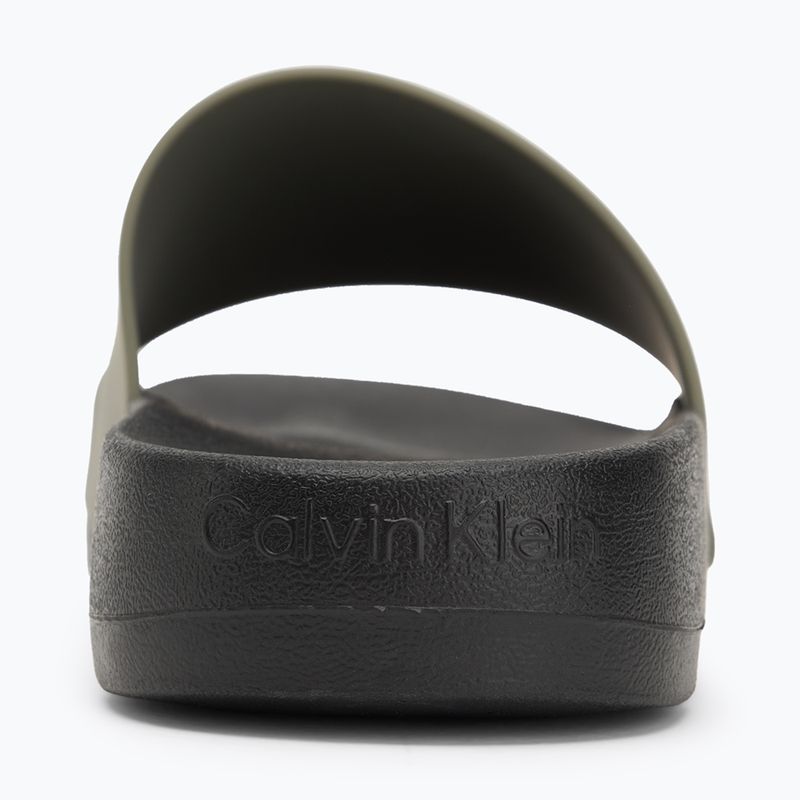 Pánské nazouváky Calvin Klein HM0HM01063 Chuncky Pool Slide Rub Smokey Olive/Black 6