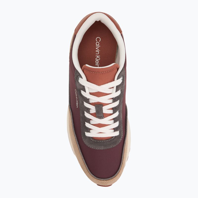 Pánské boty Calvin Klein HM0HM01714 Low Top Lace Up Repreve Mix Silver Mink/Vineyard Wine 5