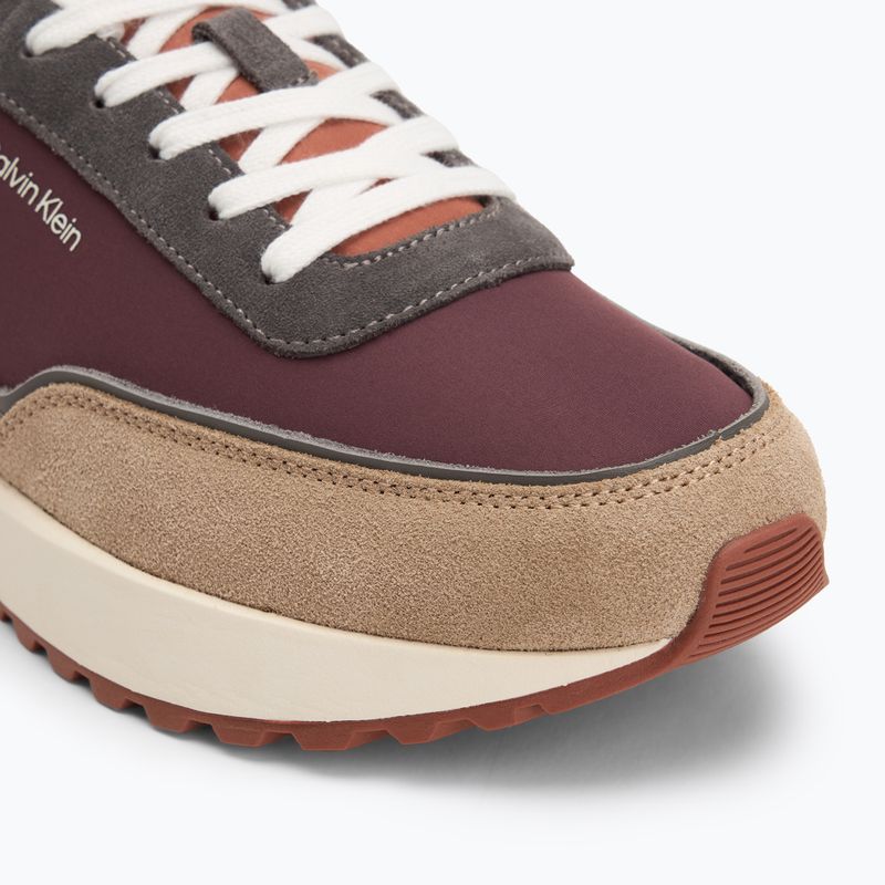 Pánské boty Calvin Klein HM0HM01714 Low Top Lace Up Repreve Mix Silver Mink/Vineyard Wine 7