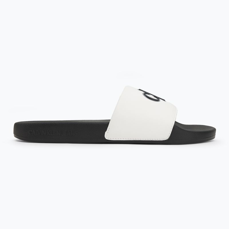 Pánské nazouváky Calvin Klein YM0YM01281 Jelly Mono PU Bright White/Black 2