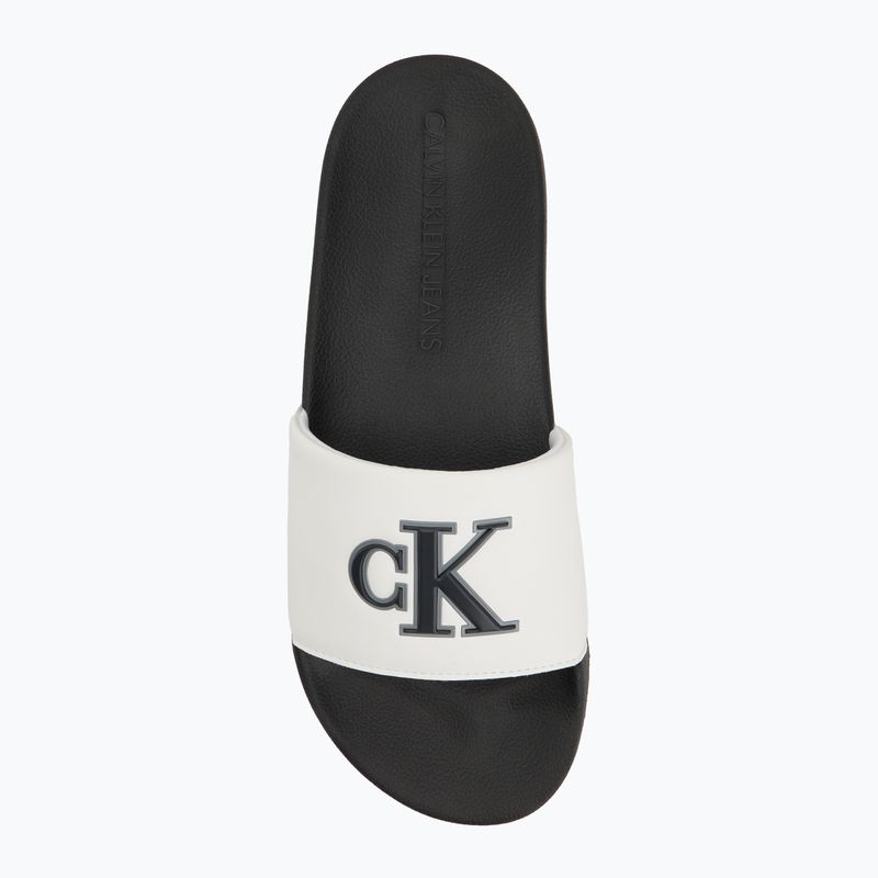 Pánské nazouváky Calvin Klein YM0YM01281 Jelly Mono PU Bright White/Black 5