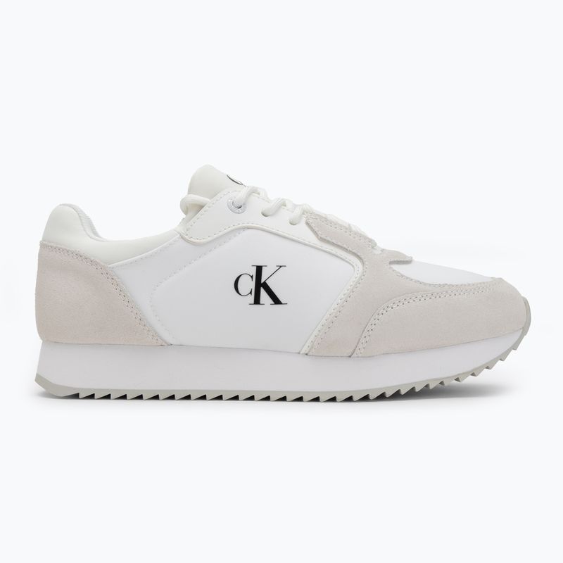 Dámské boty Calvin Klein  YW0YW01644 Runner Laceup Sock Mg Nylon Mix Bright White/Black 2