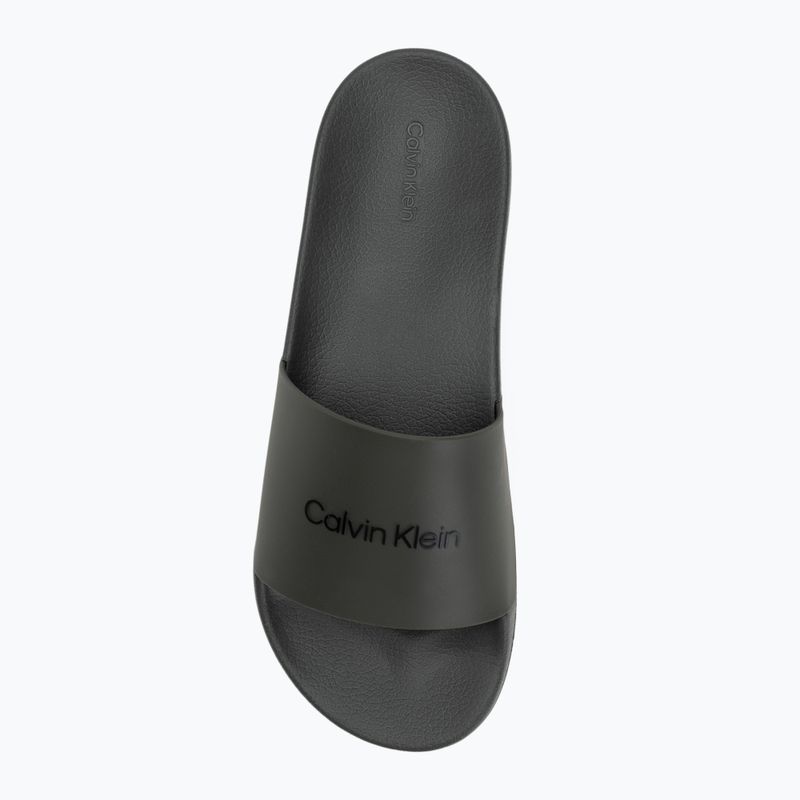 Pánské nazouváky Calvin Klein HM0HM00455 Pool Slide Rubber dark olive 5