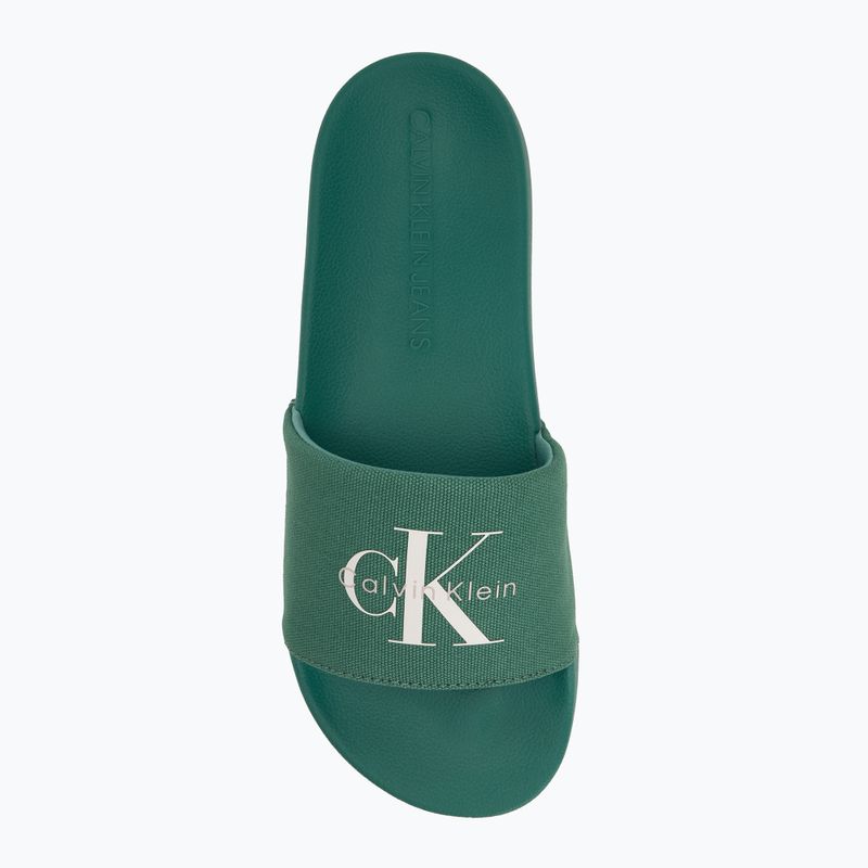 Pánské nazouváky Calvin Klein YM0YM01367 Monologo CV Wild Green 5