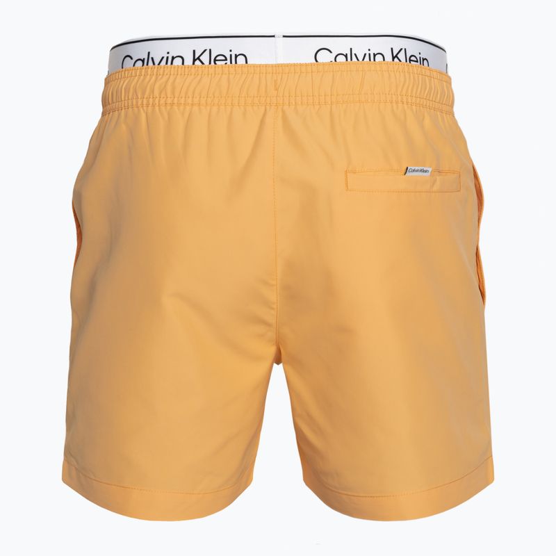 Pánské plavecké šortky  Calvin Klein Medium Double WB buff orange 2