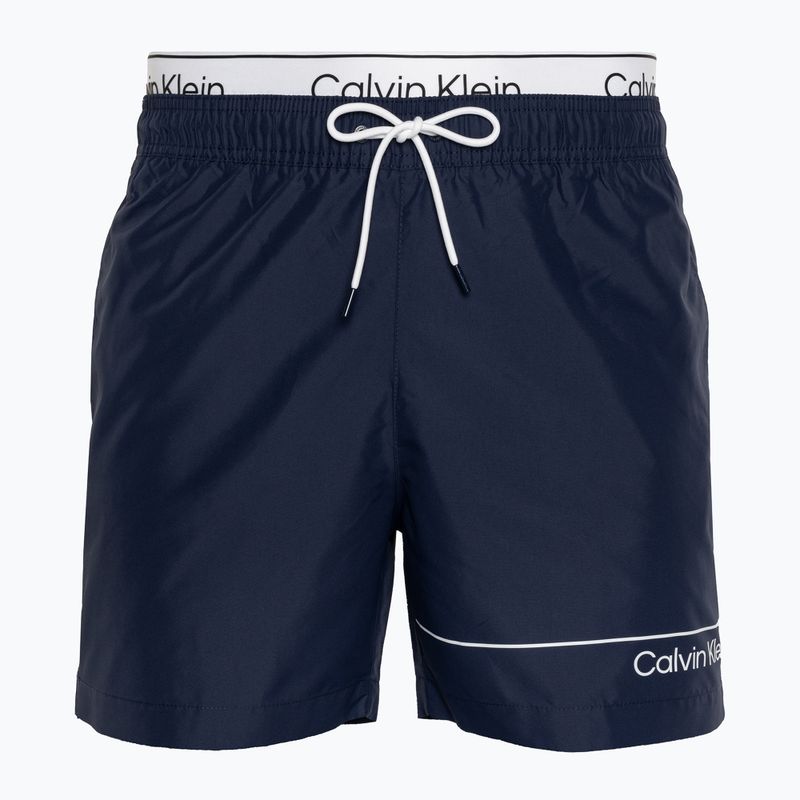 Pánské plavecké šortky  Calvin Klein Medium Double WB signature navy